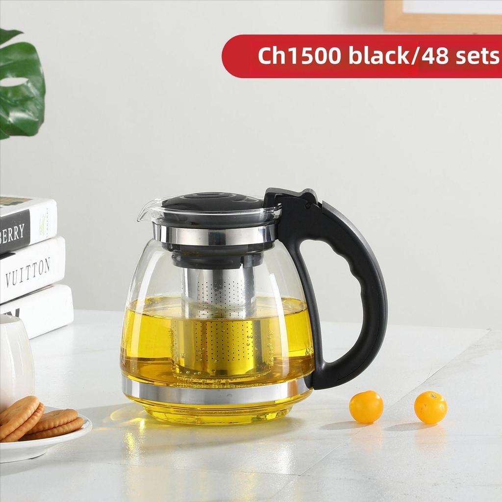 Large Capacity Heat-Resistant Glass Teapot with Filter for Kung Fu Tea