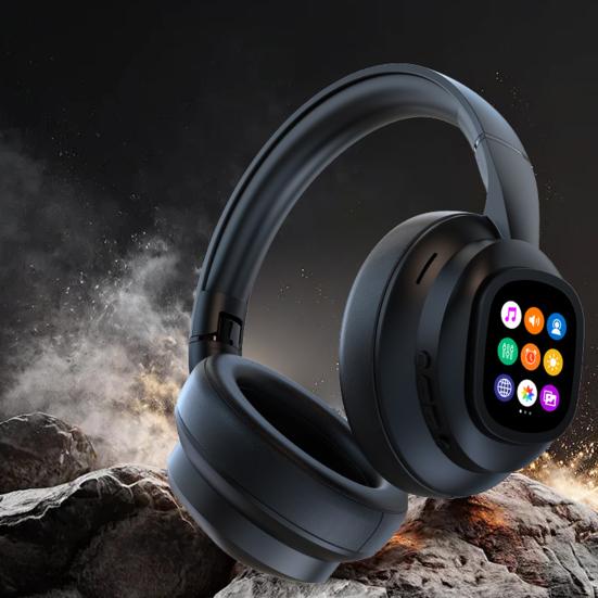 AI Translation Wireless Headphone with Movable LCD Touch Screen Real-Time 115 Language