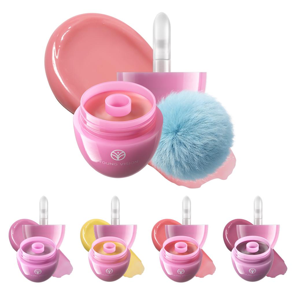 5-Color Lip Mask - Cherry & Strawberry Scented Jelly, Moisturizing Lip Care, Repair & Fade Lip Lines, for Lipitis Relief