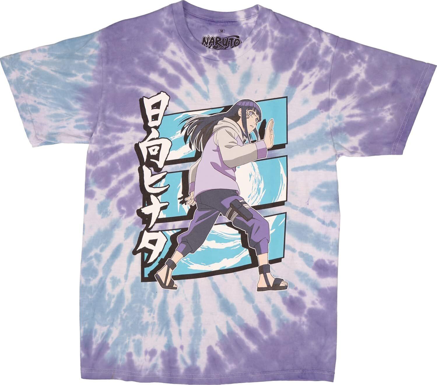 Naruto Shippuden Men T-Shirt - Tie Dye Hinata Hyuga Image M