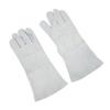 Pair Welding Glove Full Palm Wearproof Heat Resistant Hand Protector Cow Leather Gray for Cutting