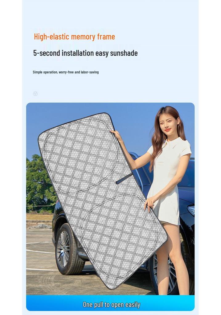 Nio Xiaopeng M03/X9/P7+ Car Windshield Sun Shade: 4-Layer Thick Heat Insulation & Sun Protection