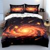 Galaxie-Themen-Raumdekorations-Set Weiche Bequeme Bettbezug-Bettwäsche-Set Enthalten 1*Bettbezug & 2*Kissenbezüge, Geschenk