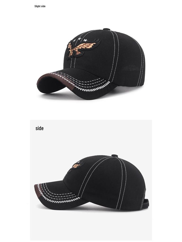 Men's Patchwork Eagle Embroidery Baseball Cap - Spring/Autumn Sunshade Duckbill