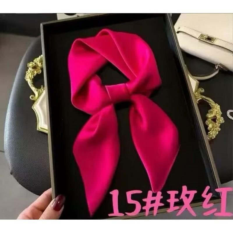 Foulard Quadrato 70cm in Raso Imitazione Seta Tinta Unita Donna Elegante Semplice Versatile per Collo Fascia Decorativa