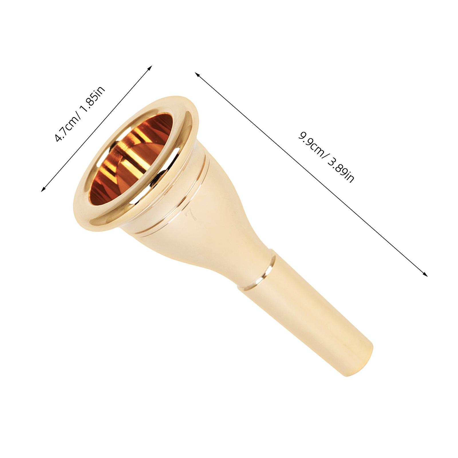 1pc Tuba Mouthpiece Brass Tuba Part Replacement High-Quality Durable Smooth Surface Strong Sound Penetration Instrument