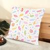 rainbows and hearts Cushion Cover Soft Short Plush Pillow Cover Smooth Cozy Texture Aesthetic Cushion Case Home Decor