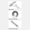 Rice Dumpling Shaper 304 Stainless Steel Meatball Maker Scoop, Hand Press Scoop for Fish Shrimp Easy Clean Kitchen Gadget Balls, Non-Stick Meat