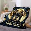 1pc Dog Printing Lightweight Flannel Blanket, Comfortable and Warm Blanket, for Camping Sofa Bed and Couch Office, in All Seasons