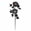 Halloween Eyeball Flower Stem, 50cm Gothic Black Rose Branch with 2 Eye Blooms for Vase Party Table Decor