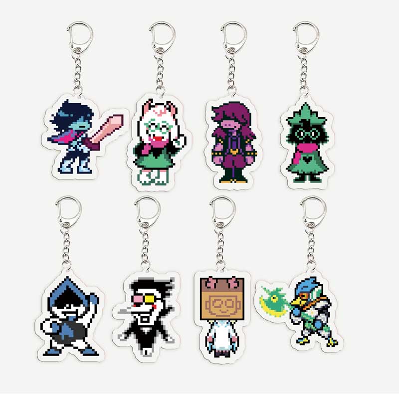 Chic Studio Unisex Popular Game Deltarune Spamton Susie Ralsei Meme Keychains For Accessories Bag Noelle Spamton Keyringsfans Gifts Gamer Friends