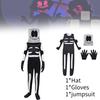 Unisex Halloween Cosplay Skeleton Jumpsuit For Creative Stage Performances And Events