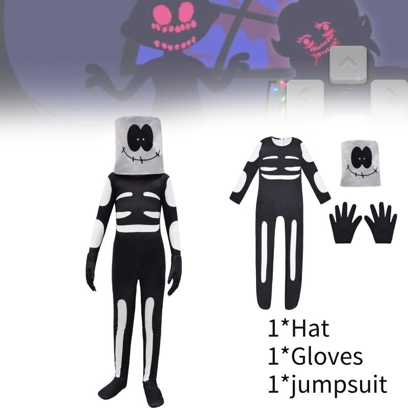 Unisex Halloween Cosplay Skeleton Jumpsuit For Creative Stage Performances And Events