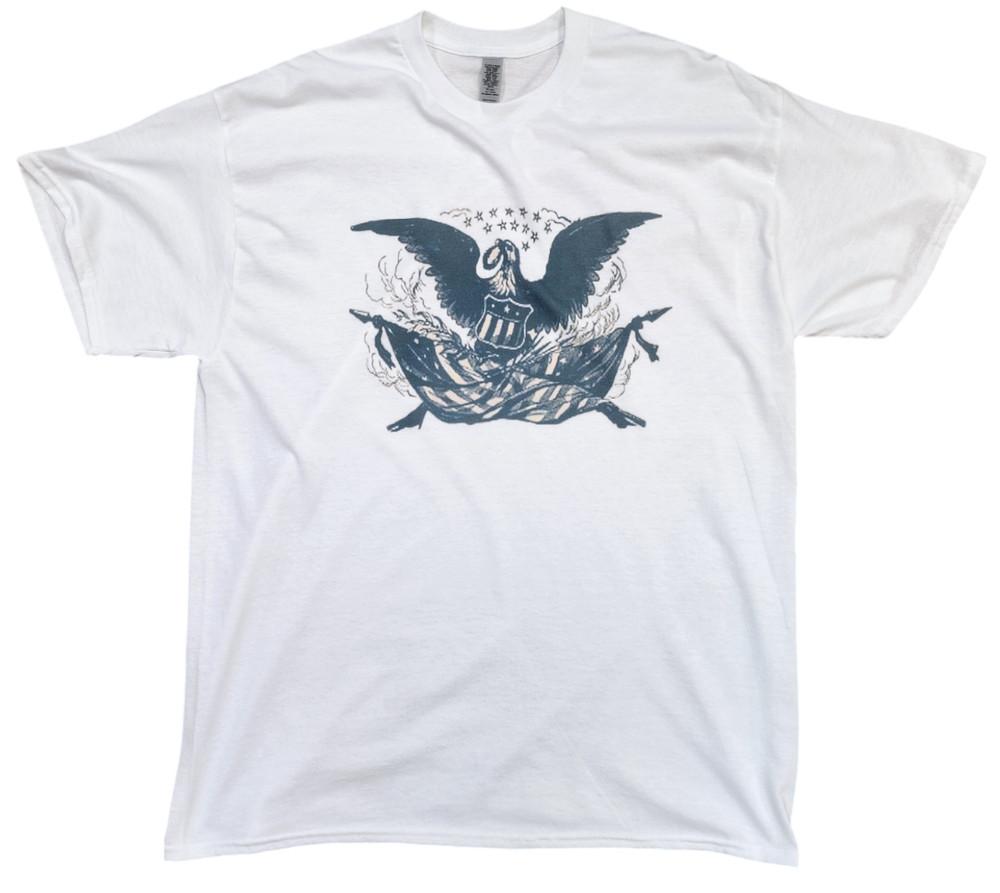 

Vintage PROUD AMERICAN USA Eagle White Shirt Size s3x Soft Style Graphic Design Unisex T-Shirt XXXL