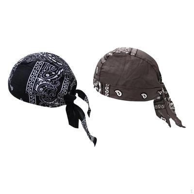 Gorro Pirata de Ciclismo Bandana Gorro Suave para Pesca Marrón Negro