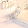 Cercei Dama Snowflake Christmas Earrings with Zirconia 925 Sterling Silver Includes Jewelry Box Silver