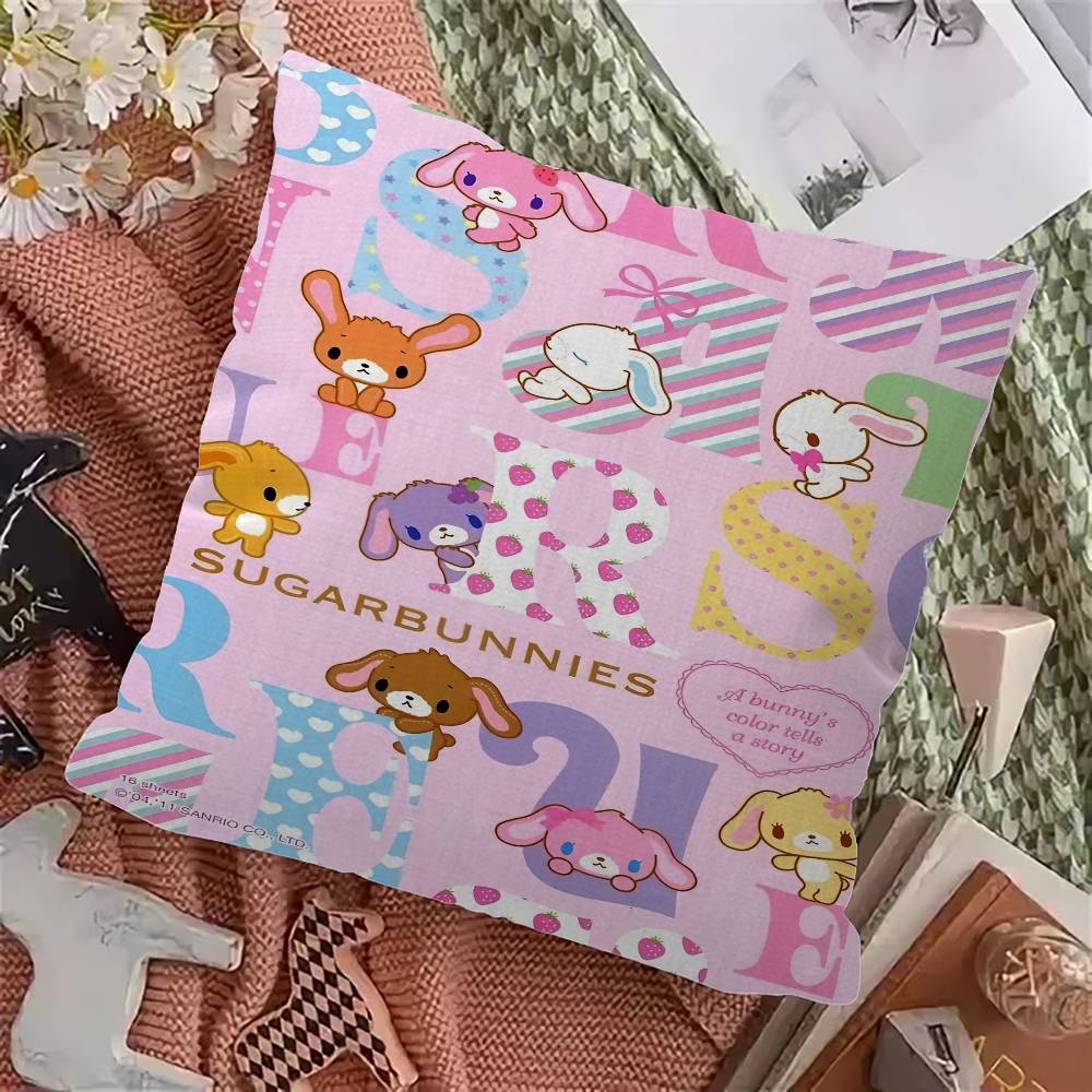 S-Sugarbunnies Аниме Кавайная Наволочка Чехол для Подушки-плед в Машину для Дивана Машины Рождественский Подарок 40x40см 45x45см 12x12Inch