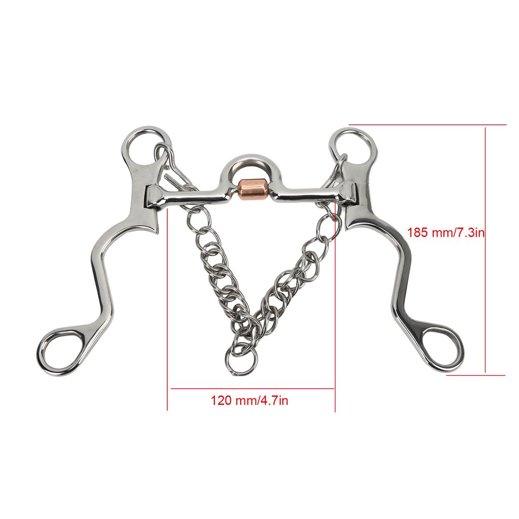 Pelham Bit Strong Fine Workmanship Stainless Steel Horse Bit for Horse Riding Equestrian Performance