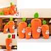 Adorable Long Carrot Rabbit Plush Toy Soft Cuddly Pillow For Children Home Decor Gift
