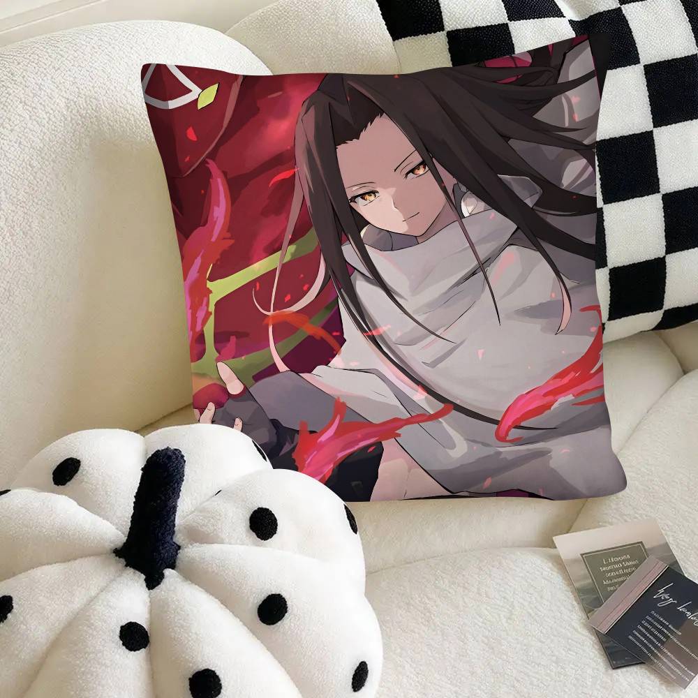 Anime Shaman King Pillow Case Fashion Square Pillowcase Bedroom Sofa Room Ins Decoration Leisure
