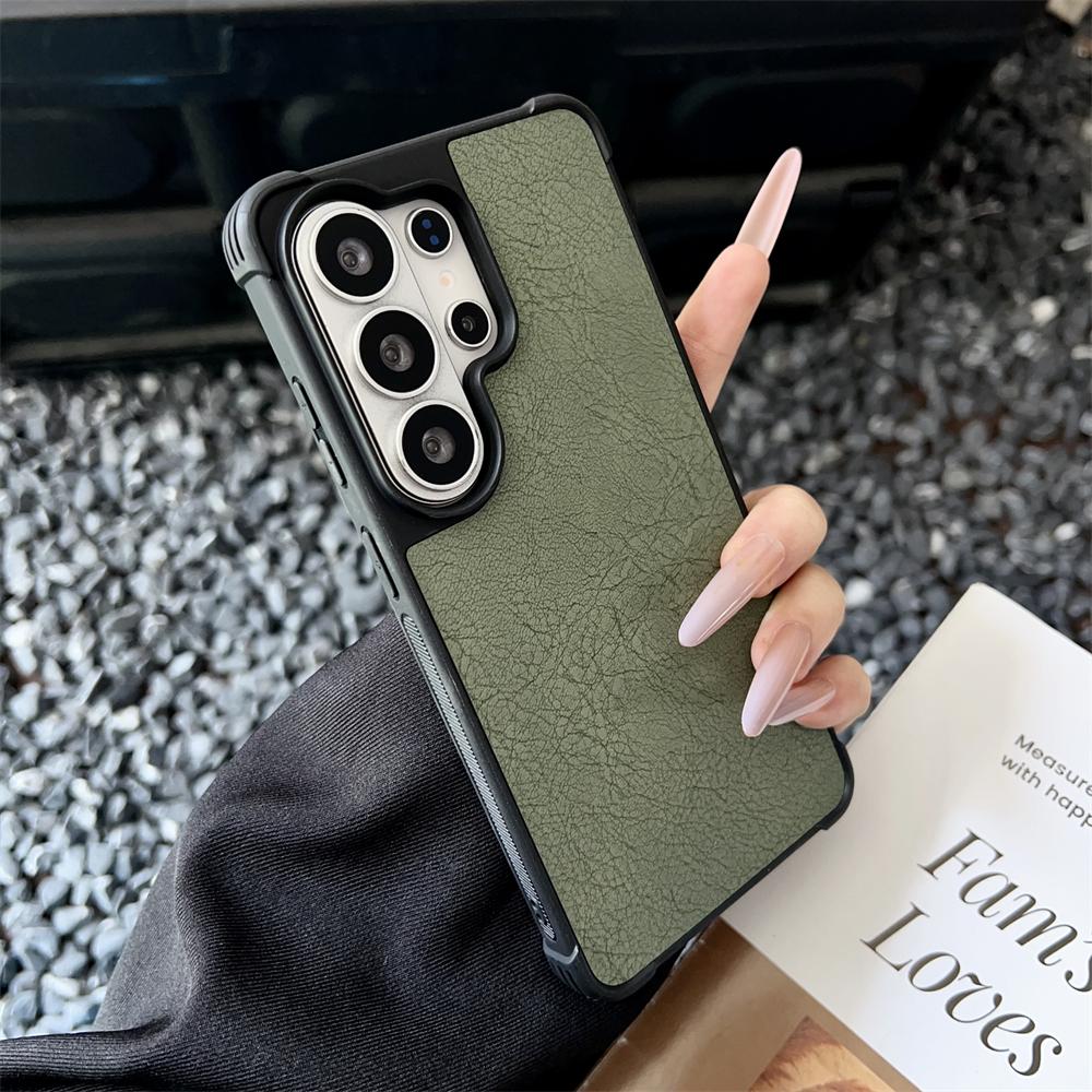 Luxury Four Corner Shockproof Leather Case For Samsung Galaxy S26 Ultra S26 Plus Official Business Matte TPU Soft Phone Cover