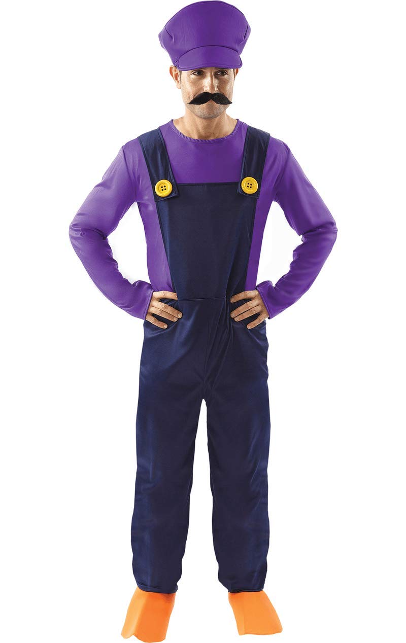 

Orion Costumes Bad Mate Purple Retro 80s Video Game Fancy Dress Standard Men s Plumber s Costume, Purple,