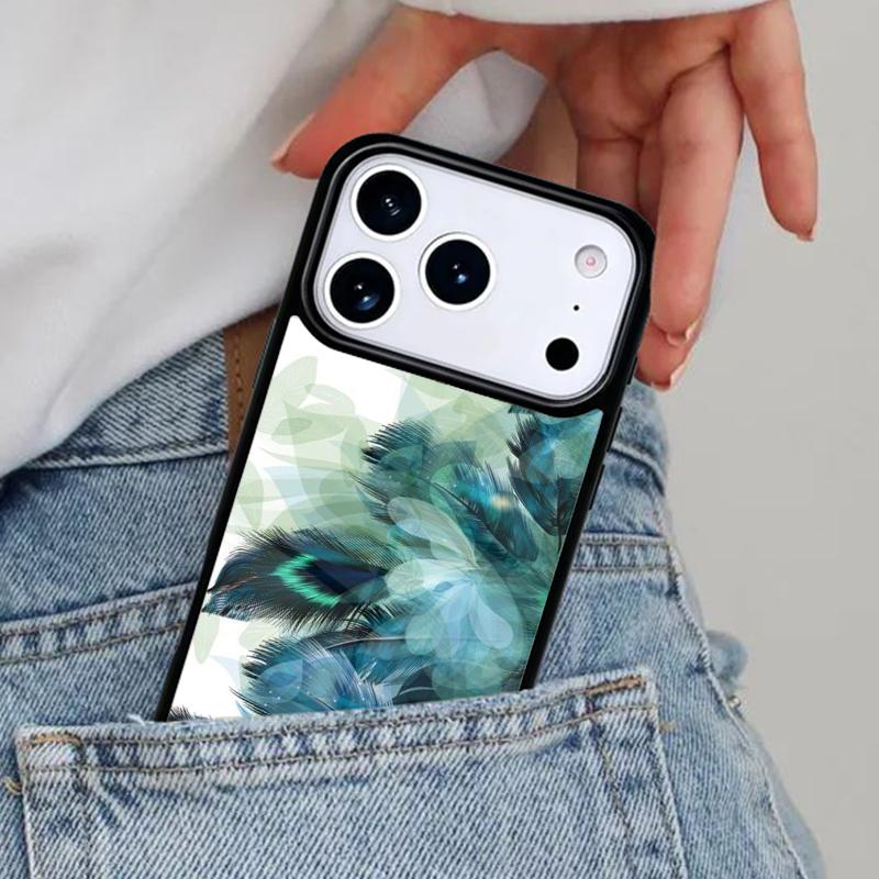 Feather Phone Case for iPhone 16e 15 14 13 12 17 Pro Max Plus Air 17pro Cover Coque