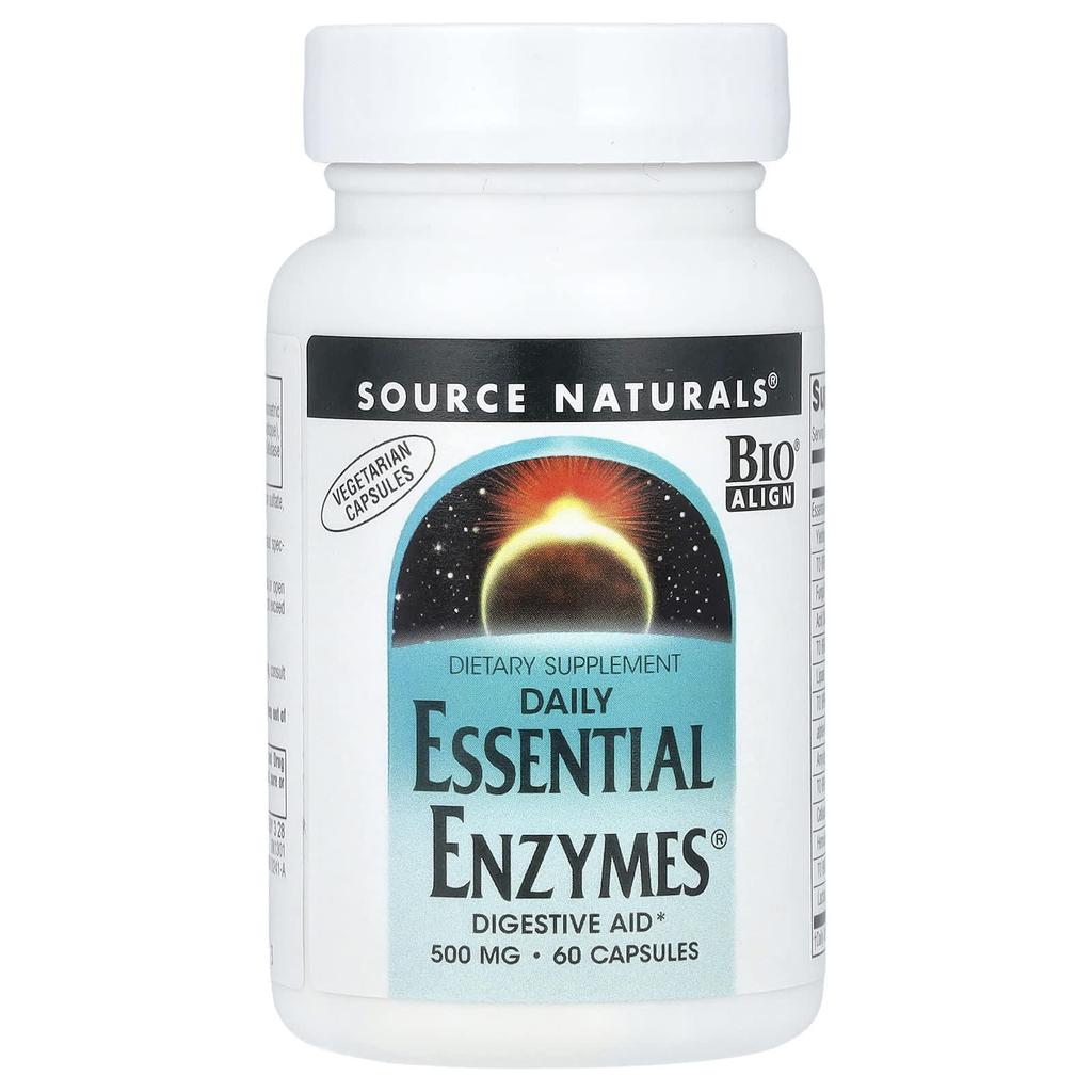 Source Naturals Daily Essential Enzymes®, 500 Mg, 60 Veggie Capsules
