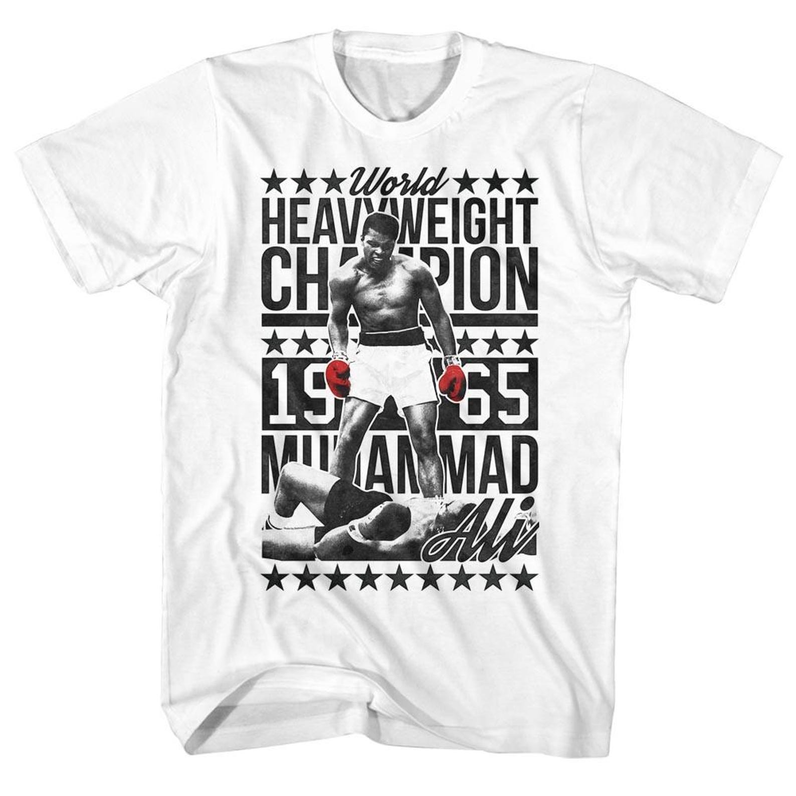 Muhammad Ali Six Four Champ White Adult T-Shirt S