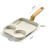 3-in-1 Breakfast Pan, Non-Stick Aluminum, Induction & Gas Range Compatible, Egg & Steak Skillet, Hand Wash Only, Kitchen Cookwar