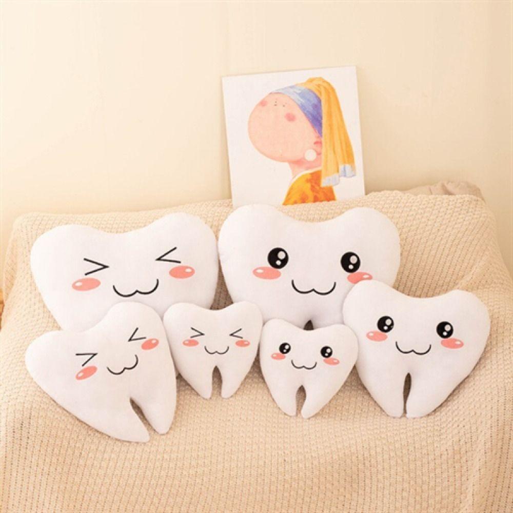 Simulation Teeth Stuffed Doll Expression Love Teeth Pillow Lovely Tooth Plush Toys  Children Kids