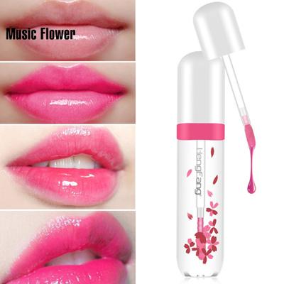 Langanhaltender, farbwechselnder, transparenter, feuchtigkeitsspendender, fortschrittlicher, flüssiger Lipgloss mit Blumengelee-Lippenstift