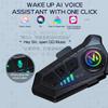 1/2Pcs Motorcycle Intercom Headset Helmet Bluetooth 5.3 For 2 Riders Intercommunicator 300M Waterproof Motorbike Interphone