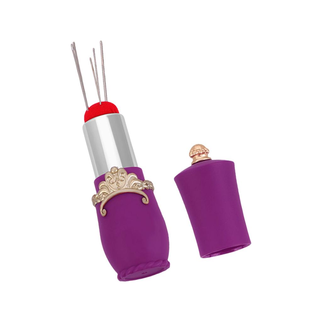 Lippenstiftform Nadelkissen Quiltnadel Aufbewahrungsbox Nähnadelhalter für Nähnadel Quiltnadel Nähzubehör