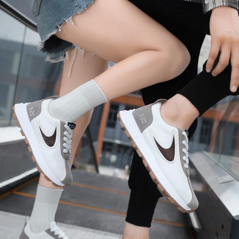 Thick-soled Heightening Sports Shoes Breathable Splicing Round Head Men's and Women's Couple Shoes Men's Trendy Casual Shoes