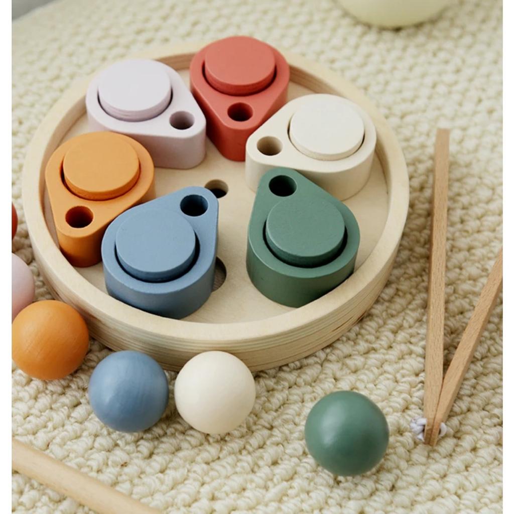 Children Parish Montessori Sensory Wooden Toys Sorting Ball Cup Coins Fine Motor Training Matching Games Early Educational Toys