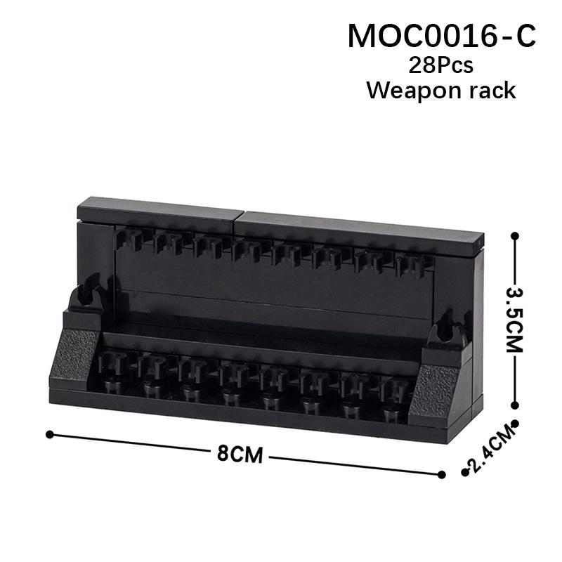 MOC Weapon Rack Bricks WW2 Gun War Military Sniper Rifle Compatible Figure Building Blocks Friends Gift Toys For Children Adults