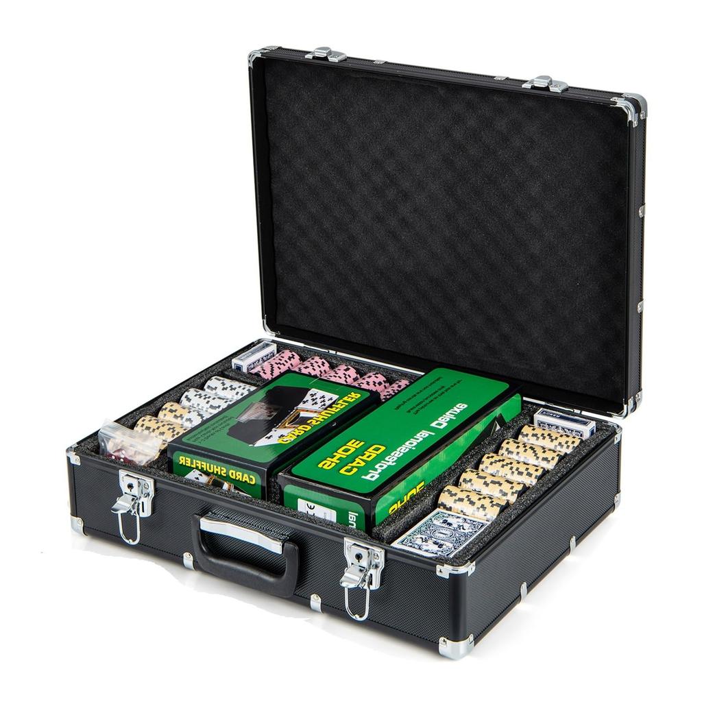 GOPLUS Poker Set Casino Set Poker Chips Casino Chips In Order To Provide You with Your Favorite Poker There Are Many Pieces of 14g Chips Numbers Black