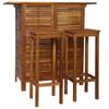 Day and Night - Day and Night Set Bar Table and Chairs 3 Pieces In Solid Acacia Wood