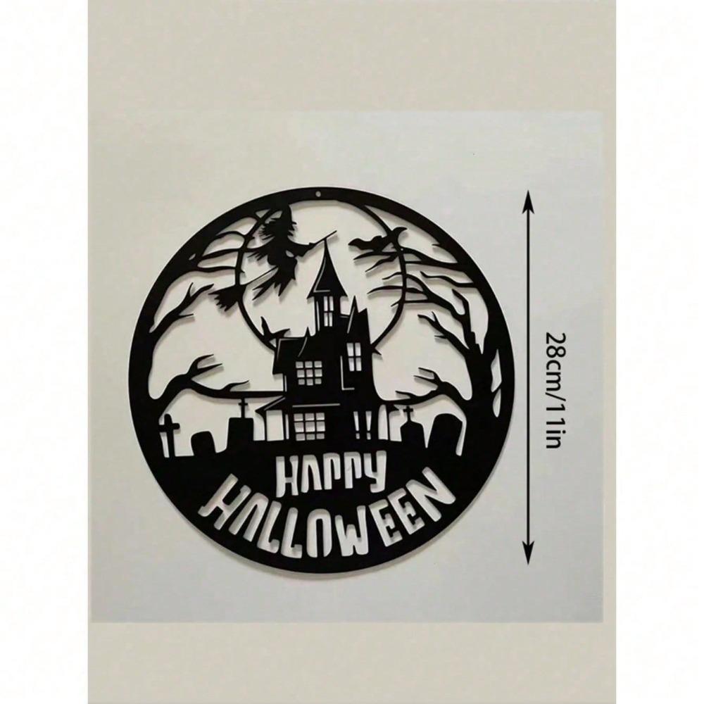 

Spooky Metal Wall Art Halloween Witches Home Decor Gothic Hanging TY3347 різнокольоровий