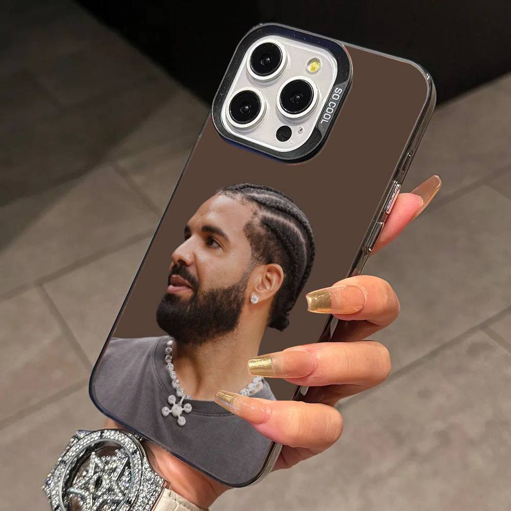 R-Rapper D-Drake Phone Case For iPhone 17,16,15,14,13,12,11 Plus,Pro Max,XS,Colorful Silver Phone Case Funda Cover