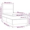 3142949 vidaXL Lit à sommier tapissier avec matelas Noir 100x200 cm Velours