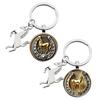 Keychain Year of Horse 2026 Zodiac Souvenir Pendant Key Chain Horse Pattern Charm Keyring Car Keys Backpacks Accessories