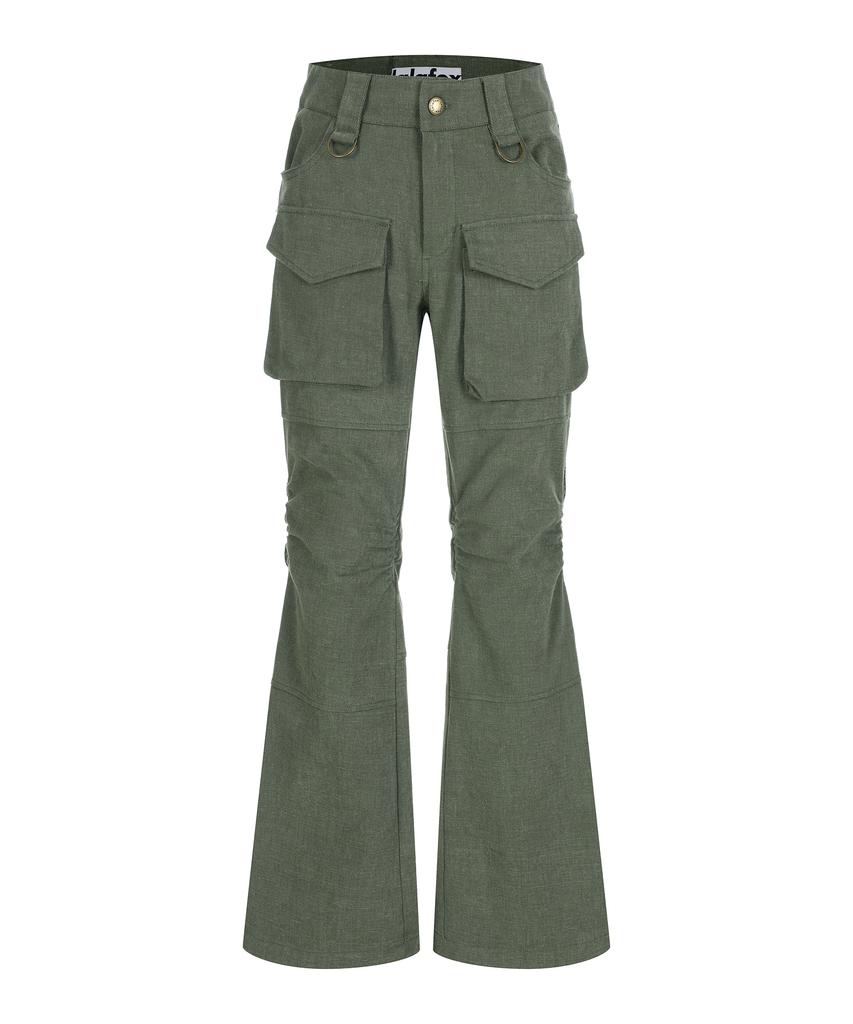 LALAFOX Bootcut Cargo Pants Khaki Bq4Wp009