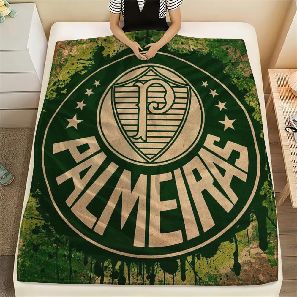 Palmeiras FC Pattern Flannel Blanket, High Quality Comfortable for All Seasons, Home Decor, Warmth and Comfort, Perfect for Gifts.