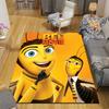 Bee Movie Home Sofa Decoration for Living Room & Bedroom, Non‑Slip Play Flannel Floor Mat for Game Room