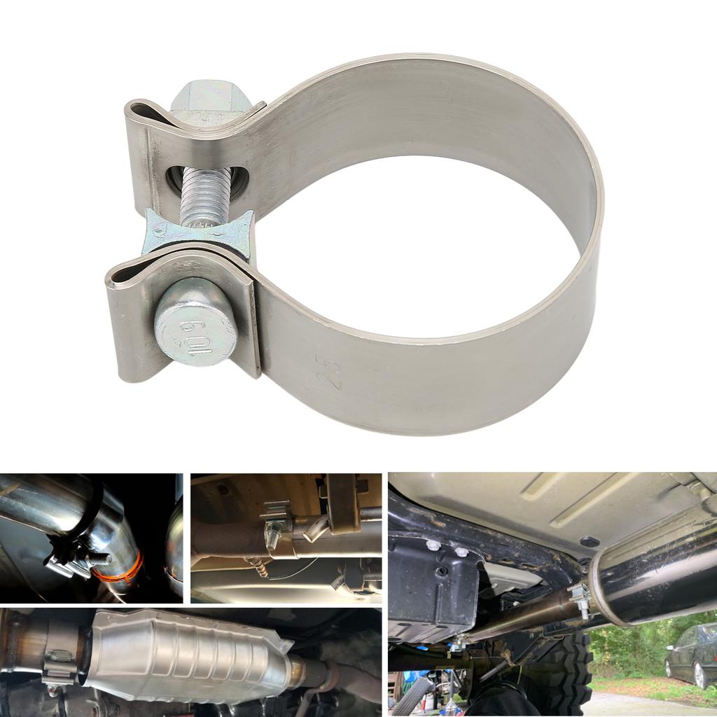   Exhaust Band   Clamps Rustproof Muffler Clamp High Hardness for Downpipe Header Manifold