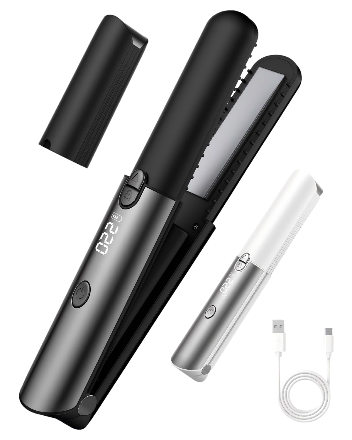 

Cordless Mini Hair Straightener New Portable Straightener for Bangs High 7 Temperature 18mm Wide Movable Rapid 60 Minutes Continuous Curling