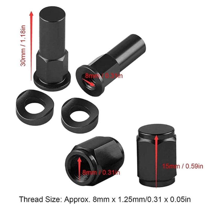 Motocross Rim Lock Nut Kit Tire Clamp Screw Rim Lock Nut Spacer Kit Rim Lock Nuts Bolts Spacer Motocross Valves Caps
