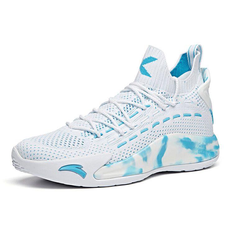 Anta KT5 KT Abrasion Resistant Breathable Mid Top Basketball Shoes Men's Chlorine Blue 112021102-3